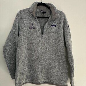 Patagonia Better Sweater Grey 1/4 Zip Fleece - Small - Barefoot logo Cozy Chic